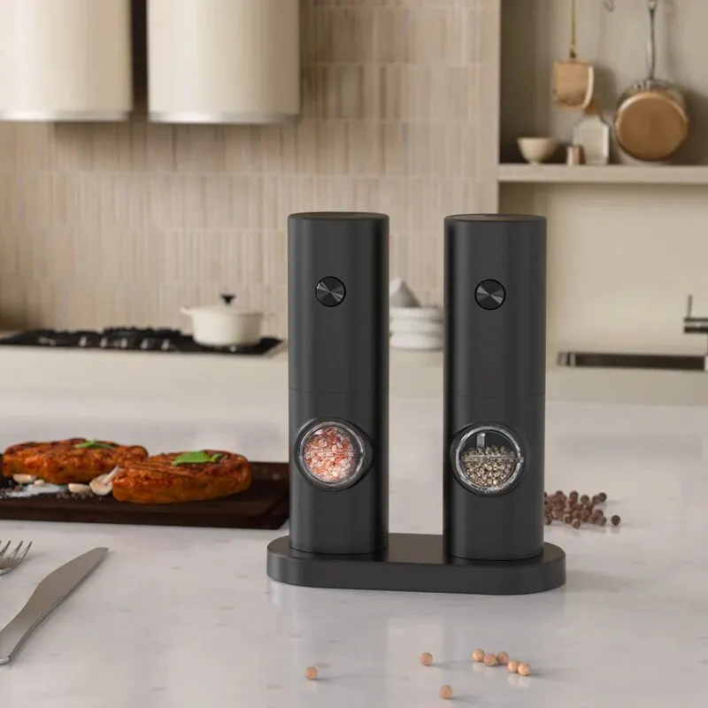 HomeKitchenVibes ™  Automatic Mill Pepper And Salt Grinder