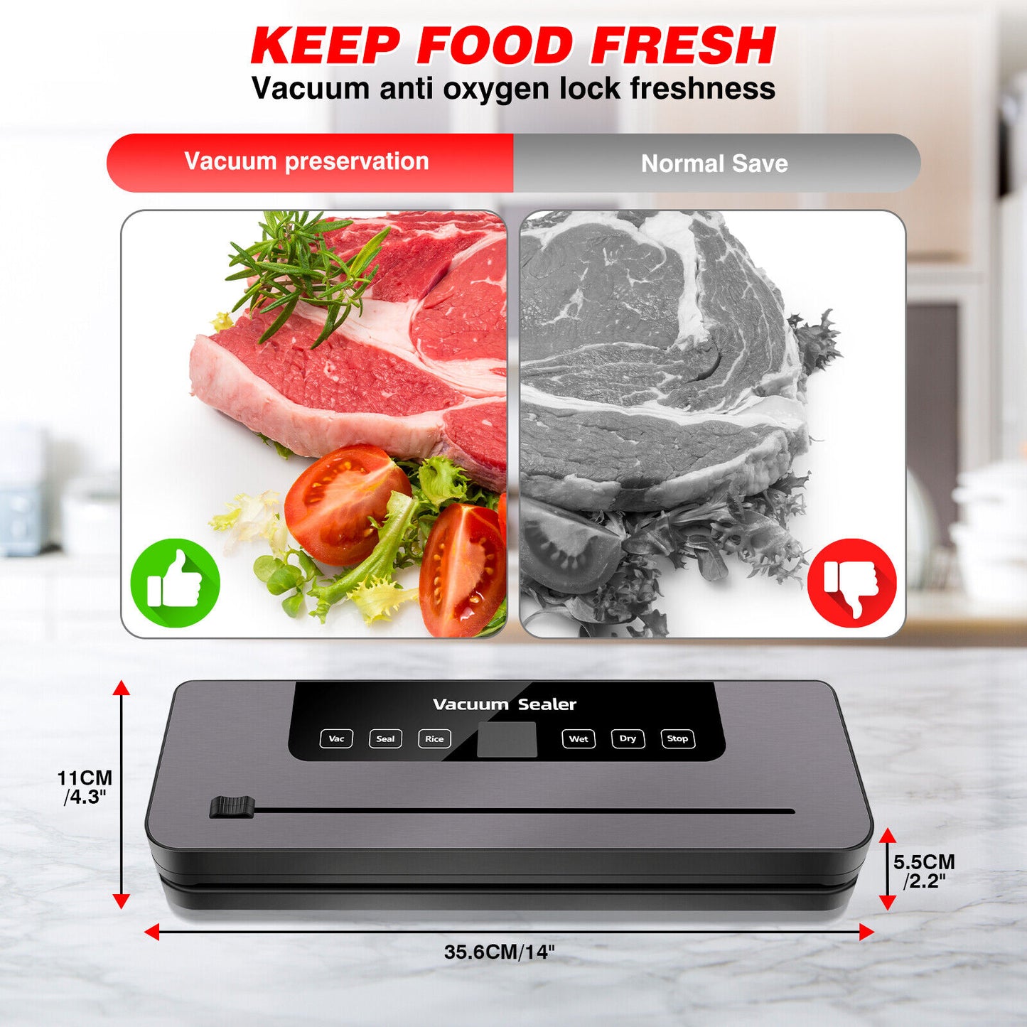 HomeKitchenVibes™  Electric Vacuum Sealer