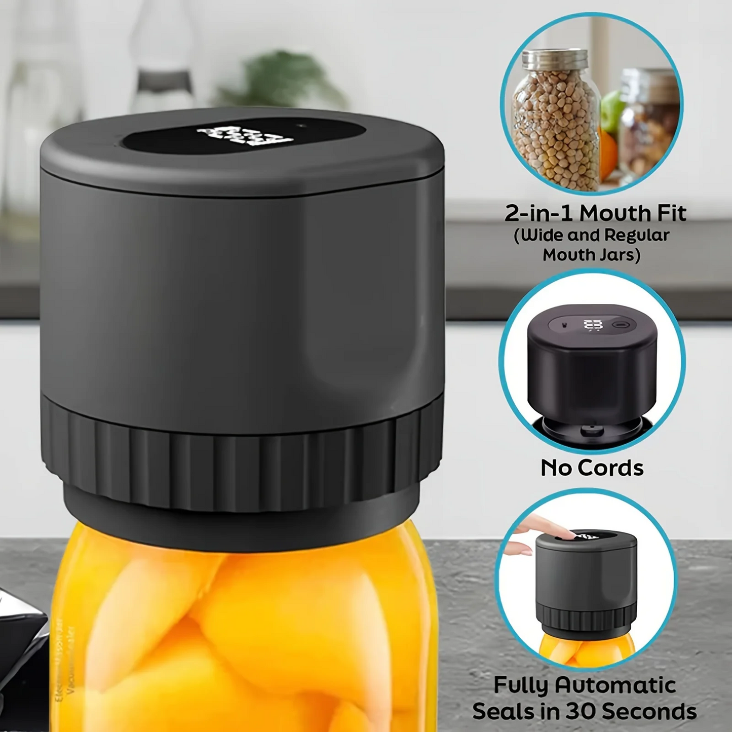 HomeKitchenVibes ™  Jar Vacuum Sealer Kit